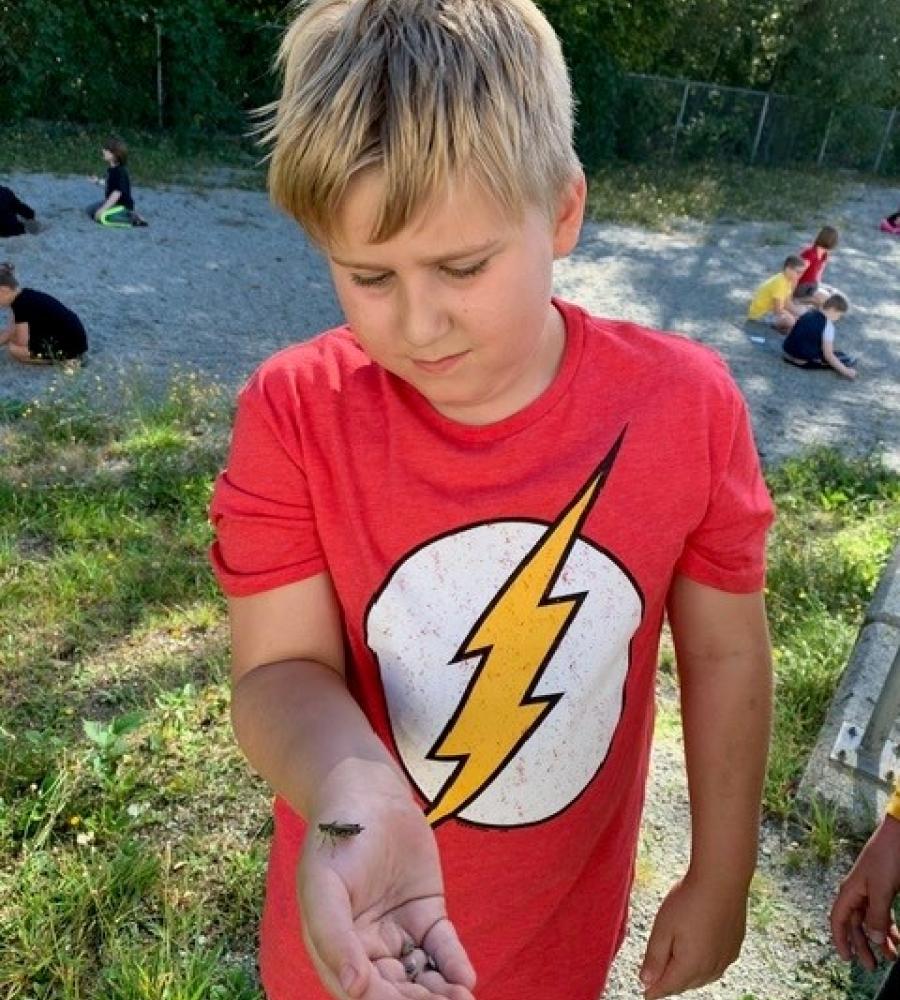 Kid with Bug